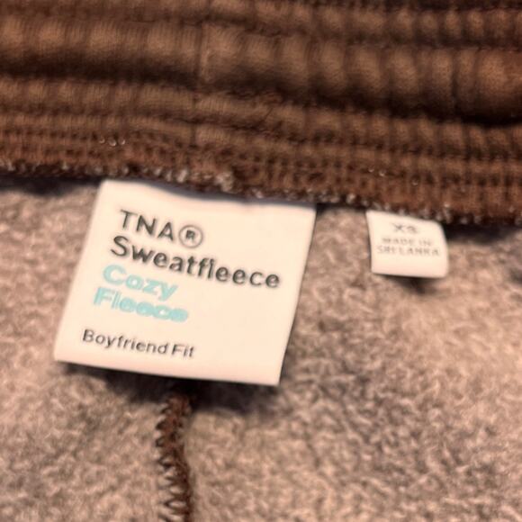 Aritzia TNA Brown Sweatfleece Boyfriend Fit Joggers XS - Picture 7 of 12